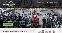 Desktop Screenshot of gaiser-bikeshop.de