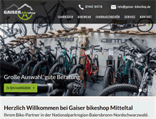 Tablet Screenshot of gaiser-bikeshop.de